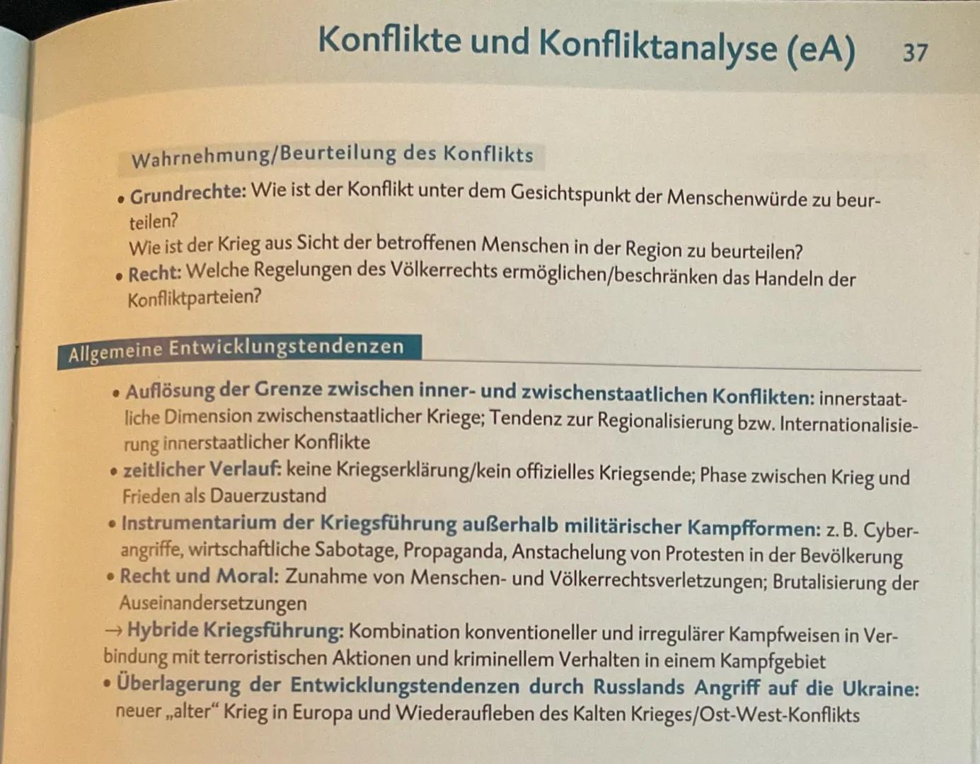 # Internationale Konflikte und Kriege

Erscheinungsformen internationaler Konflikte und Kriege sowie politische
und ökonomische Ursachen

Al
