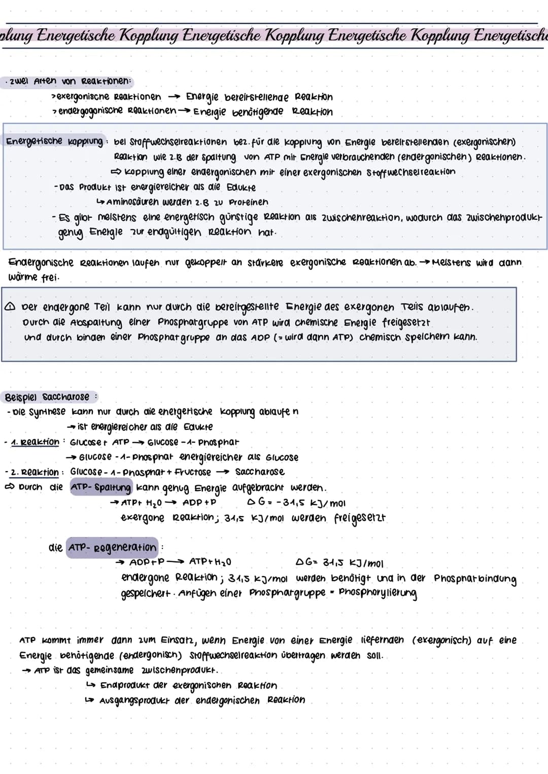Adenosintriphosphat
999
99999
ATP=. Chemischer Stoff; kommt in allen zellen eines Lebewesens vor
•Stellt Energie für alle Prozesse in der ze