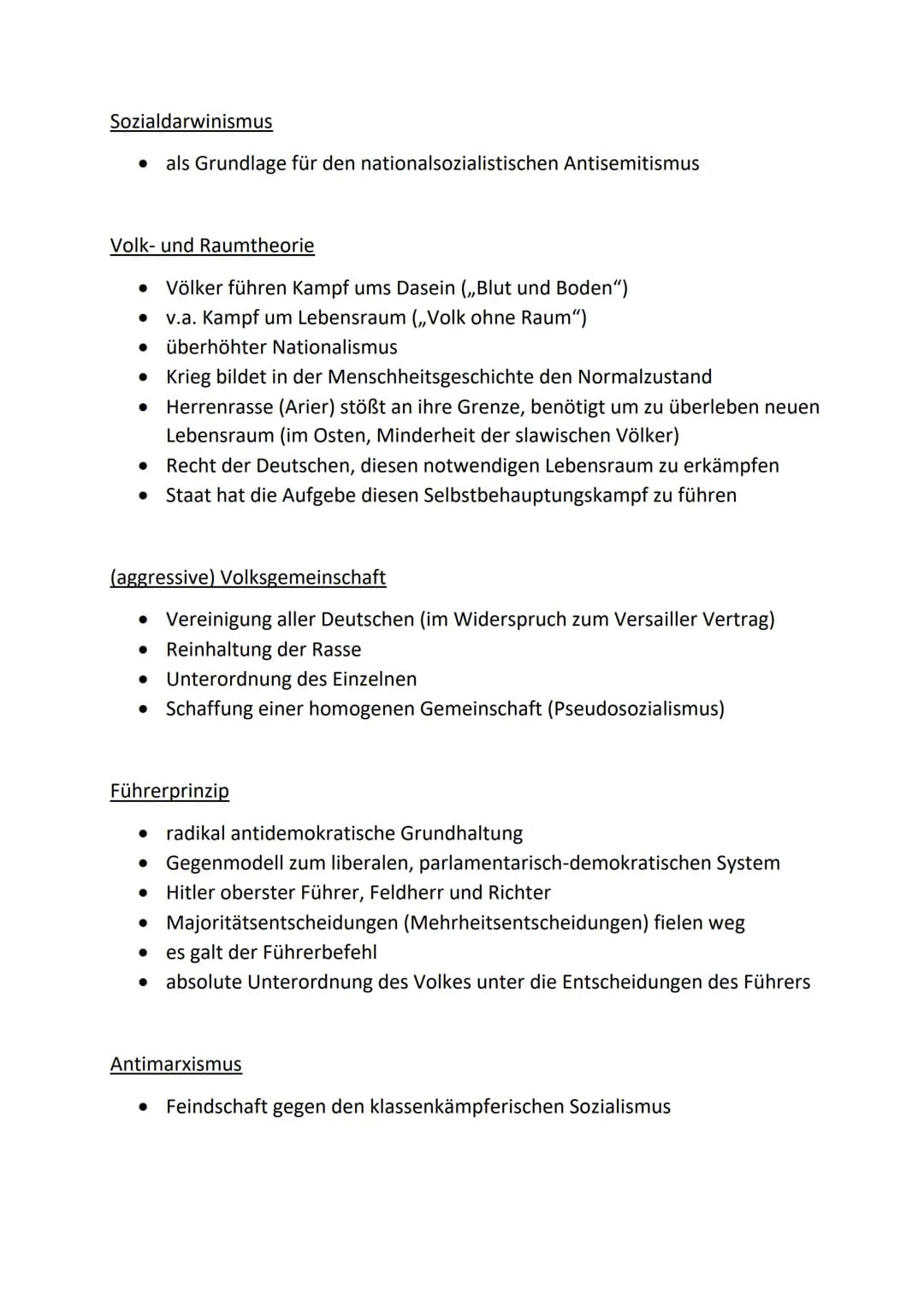 ● monokausale Weltanschauung
es ist umstritten, in welchem Maße die NS-Ideologie verbindlich war und in
welchem Maße sie als alles beherrsch