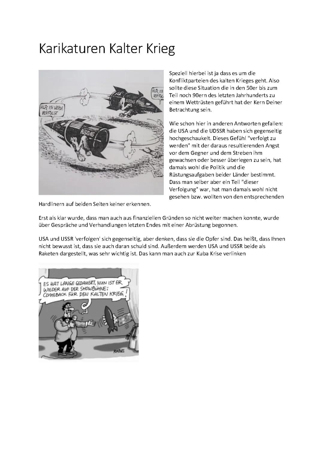 Karikaturen Kalter Krieg