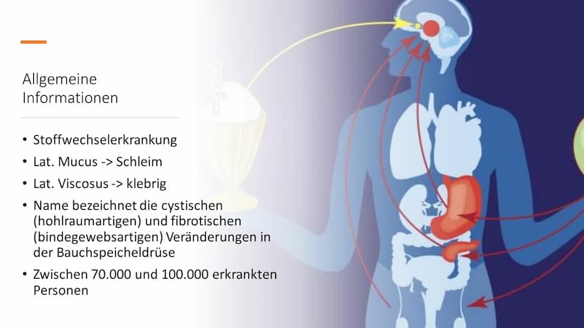 Mukoviszidose
Biologie 12.2 Inhalt
●
●
Ursachen
• Genetische Vererbung
• Betroffene Organe und Anzeichen einer
Erkrankung
Diagnostik
●
Allge