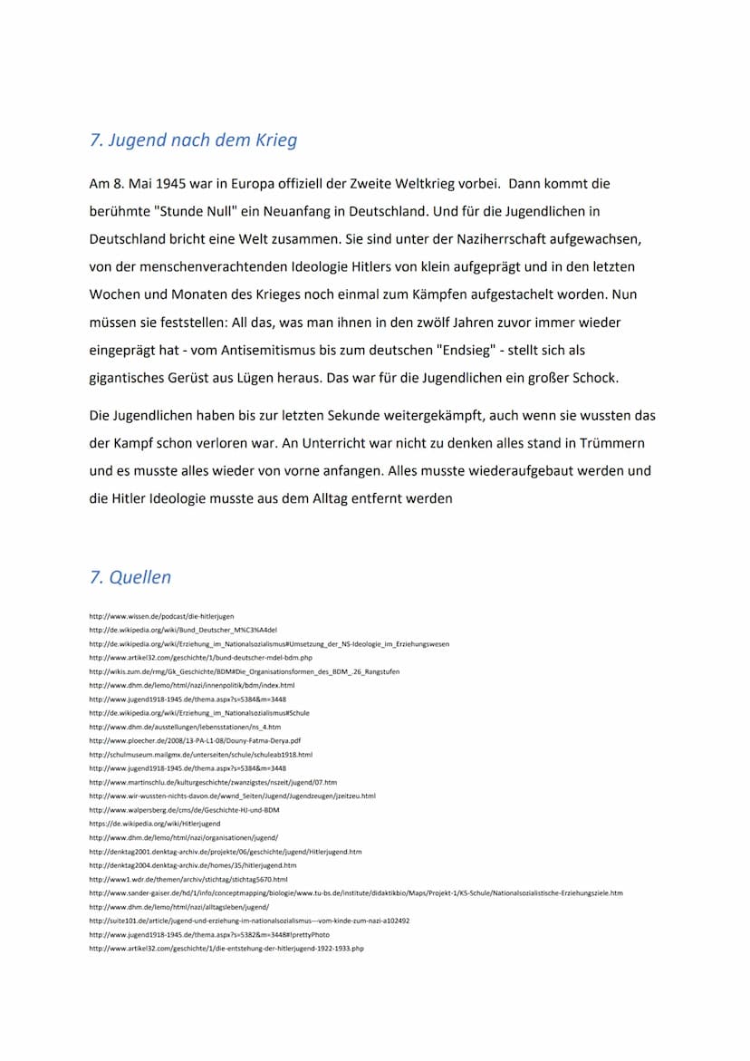 
<h2 id="einleitung">Einleitung</h2>
<p>Die Jugend im Dritten Reich war von großer Bedeutung für die nationalsozialistische Ideologie und wu