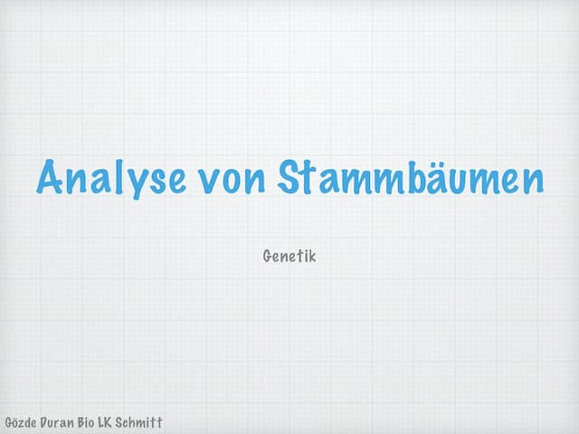 Know Analyse von Stammbäumen  thumbnail