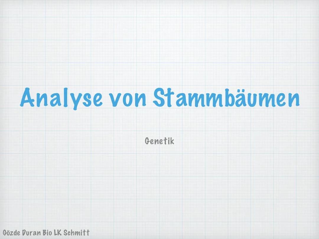 Analyse von Stammbäumen 