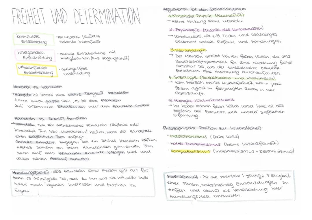 Freiheit und Determination (Ethik) für Kinder: Philosophie und Unterrichtsmaterial