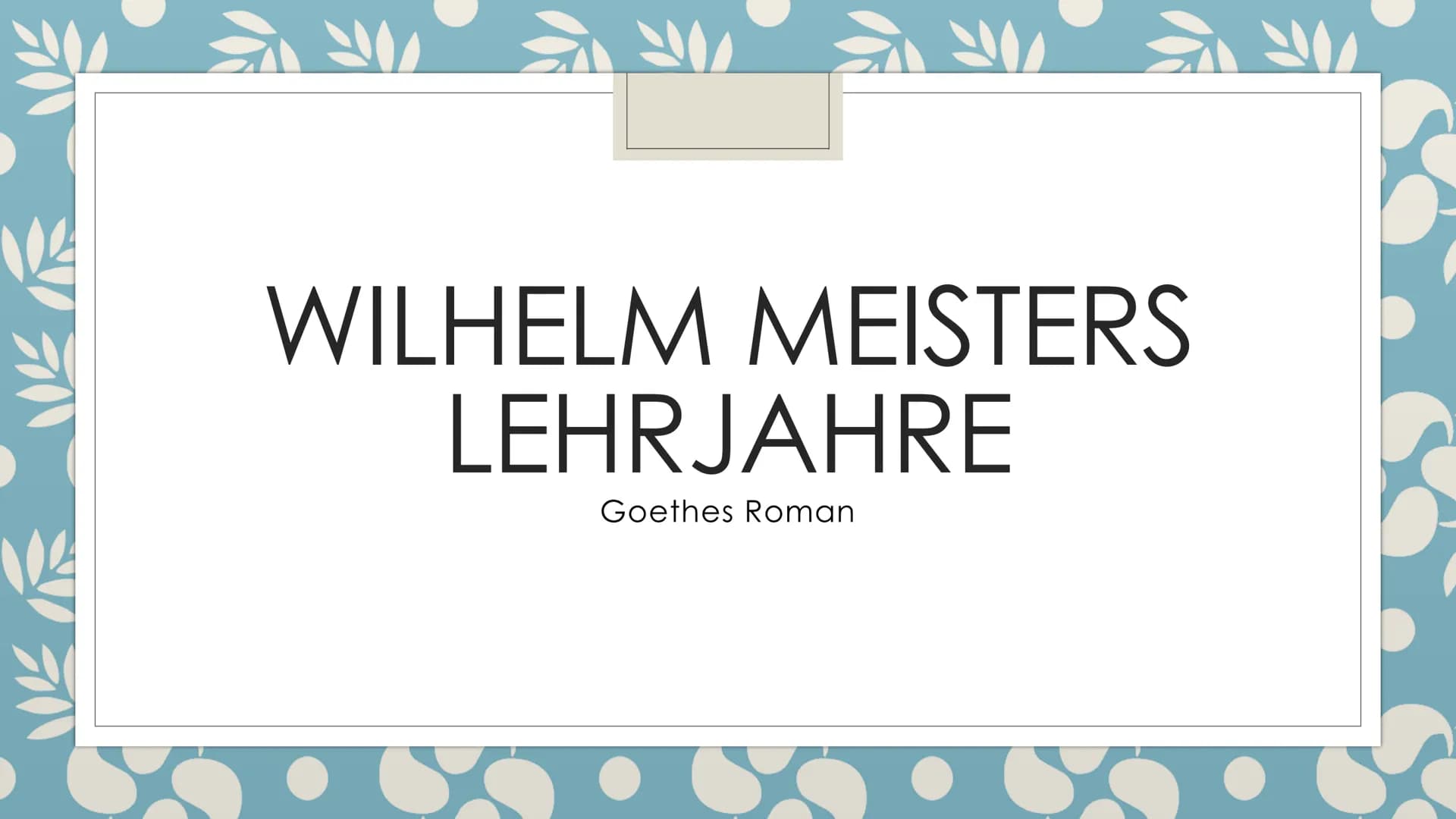 ,,ist denn alles unnütz, was uns nicht
unmittelbar Geld in den Beutel
bringt, was uns nicht den
allernächsten Besitz verschafft"
~ Wilhelm M