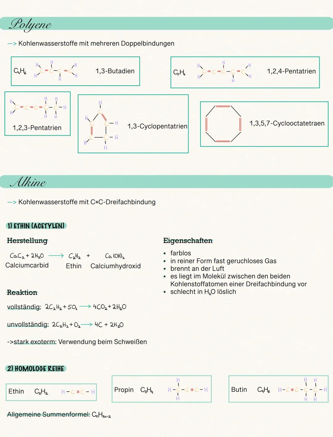 Alkene
-> ungesättigte Kohlenwasserstoffe mit einer C-C-Doppelbindung
(1) HOMOLOGE REIHE
ausführliche
Strukturformel
Name
Ethen H
Propen
But