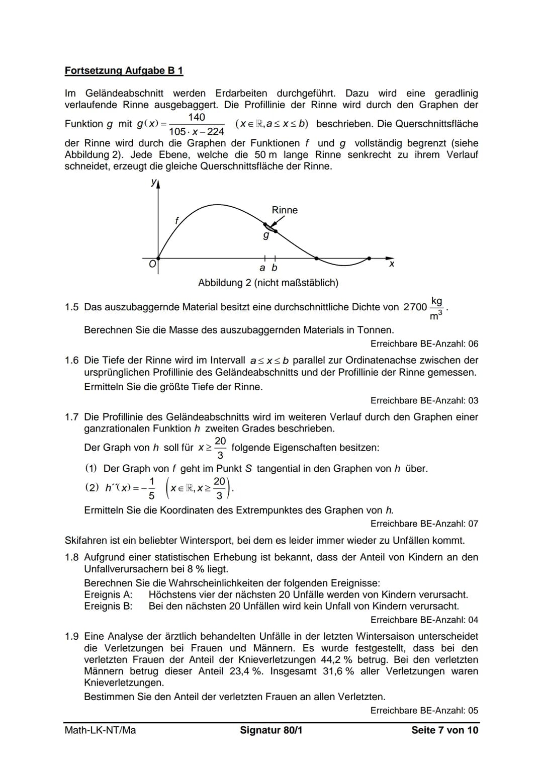 Sächsisches Staatsministerium
für Kultus
Schuljahr 2018/19
Schriftliche Abiturprüfung
Leistungskursfach Mathematik
Geltungsbereich:
- allgem