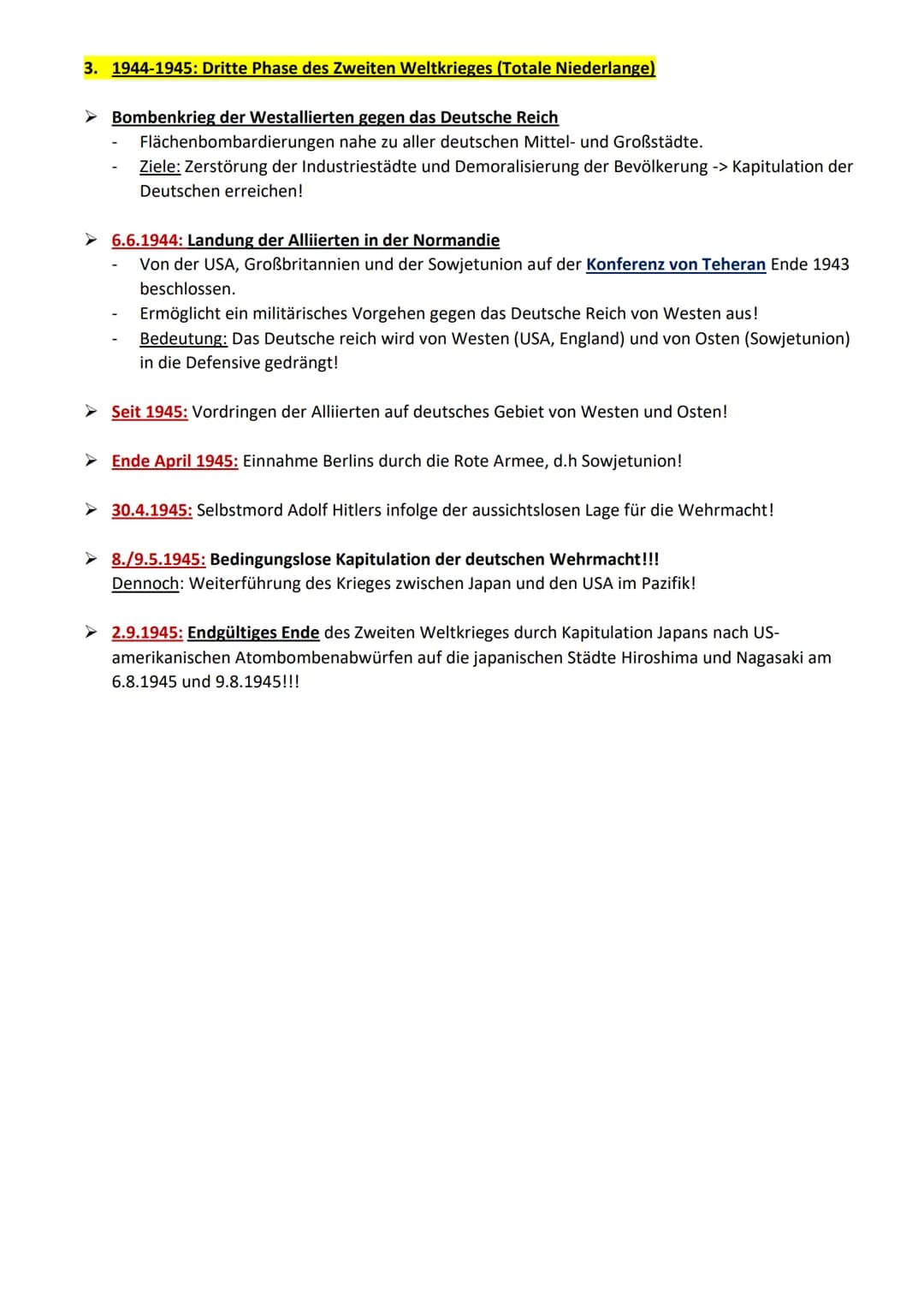 Der Zweite Weltkrieg
Verlauf des Krieges
1.9.1939: Überfall auf Polen
Deutsche Truppen (Wehrmacht) greifen nach vorgetäuschten Grenzüberfall