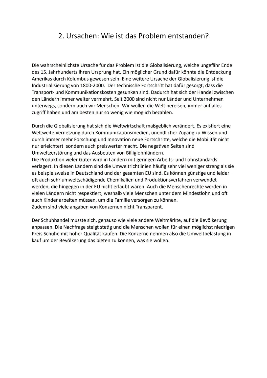 Staatliches Sportgymnasium Joh. Chr. Fr.
GutsMuths
Problemstudie
Thema: Globalisierung - Schuhproduktion
Verfasst Von
Sozialkunde
Abgabeterm