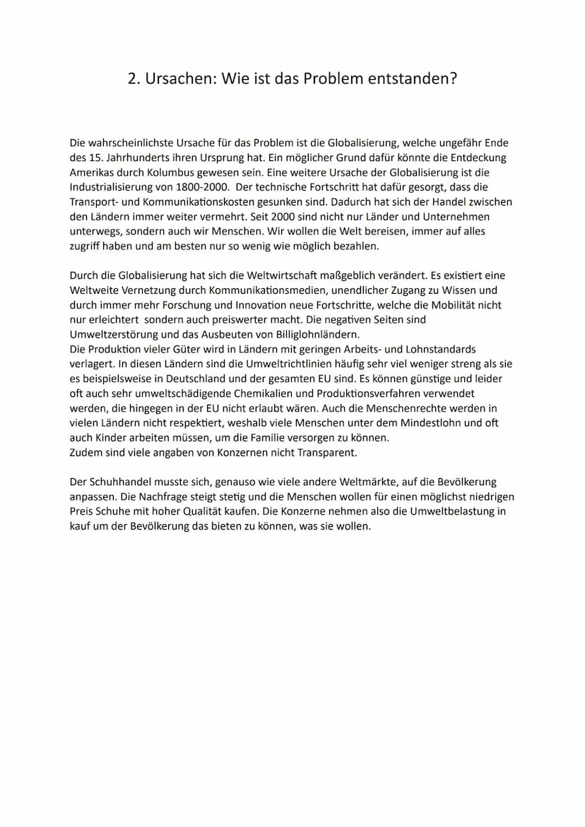 Staatliches Sportgymnasium Joh. Chr. Fr.
GutsMuths
Problemstudie
Thema: Globalisierung - Schuhproduktion
Verfasst Von
Sozialkunde
Abgabeterm
