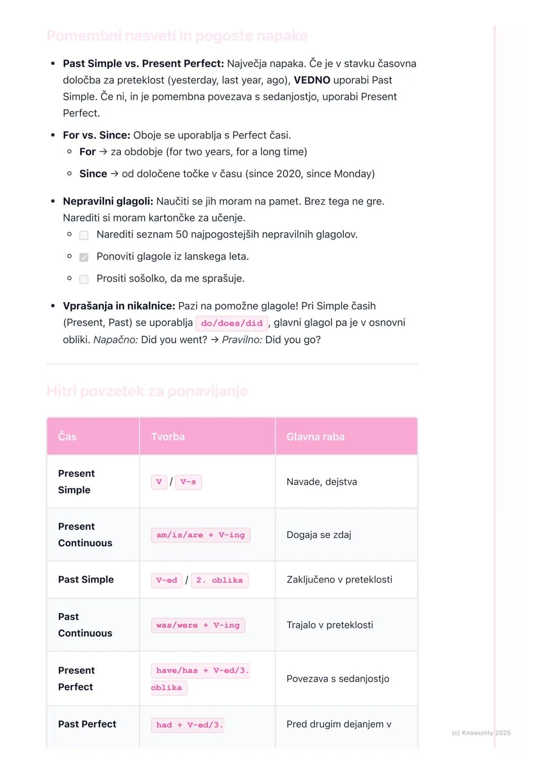 # Časi (ponovitev in
poglobljeno)

Uvod v čase in ponovitev

Angleški časi so osnova za pravilno izražanje. Določajo, kdaj se je dejanje
zgo