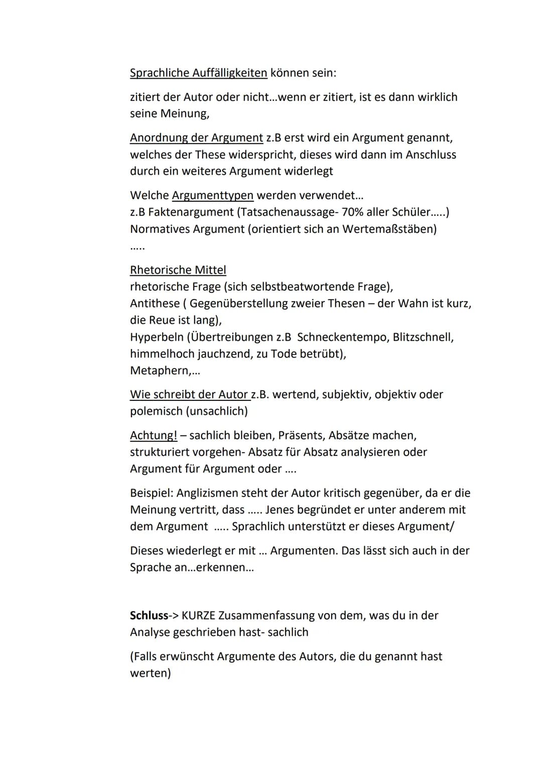 Sachtextanalyse und Stellungnahme schreiben
Sachtextanalyse:
Vorarbeit -> Sachtext lesen & unbekannte Begriffe, Thesen/ Meinungen, pro
und c