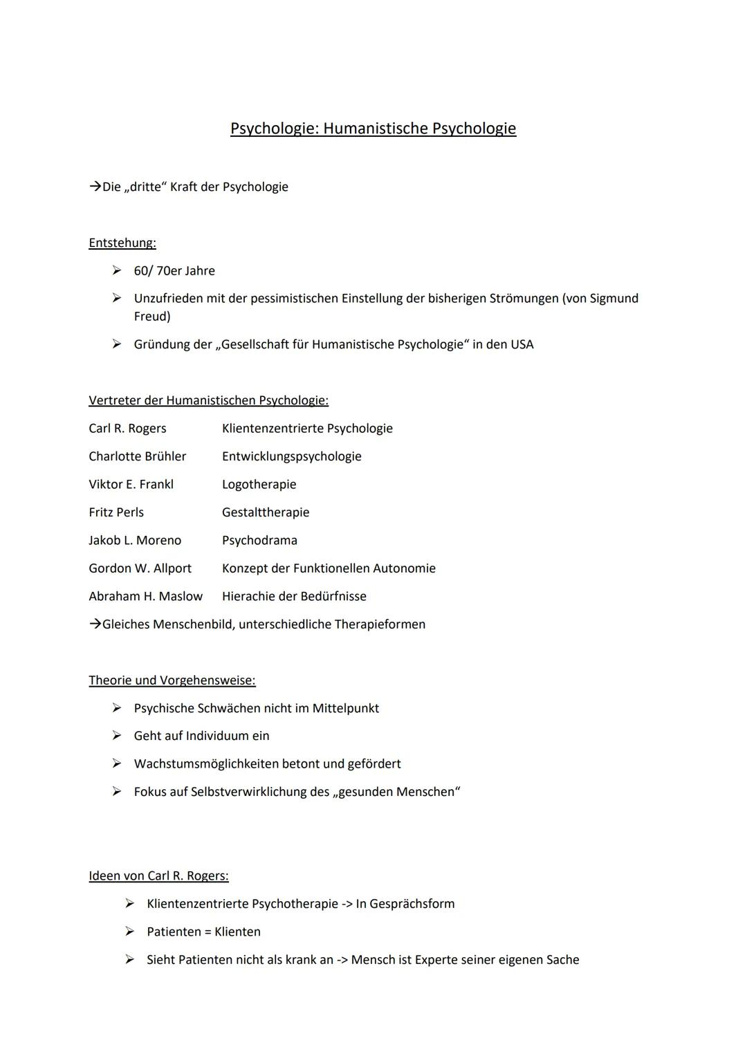 Humanistische Psychologie und Maslow Pyramide einfach erklärt