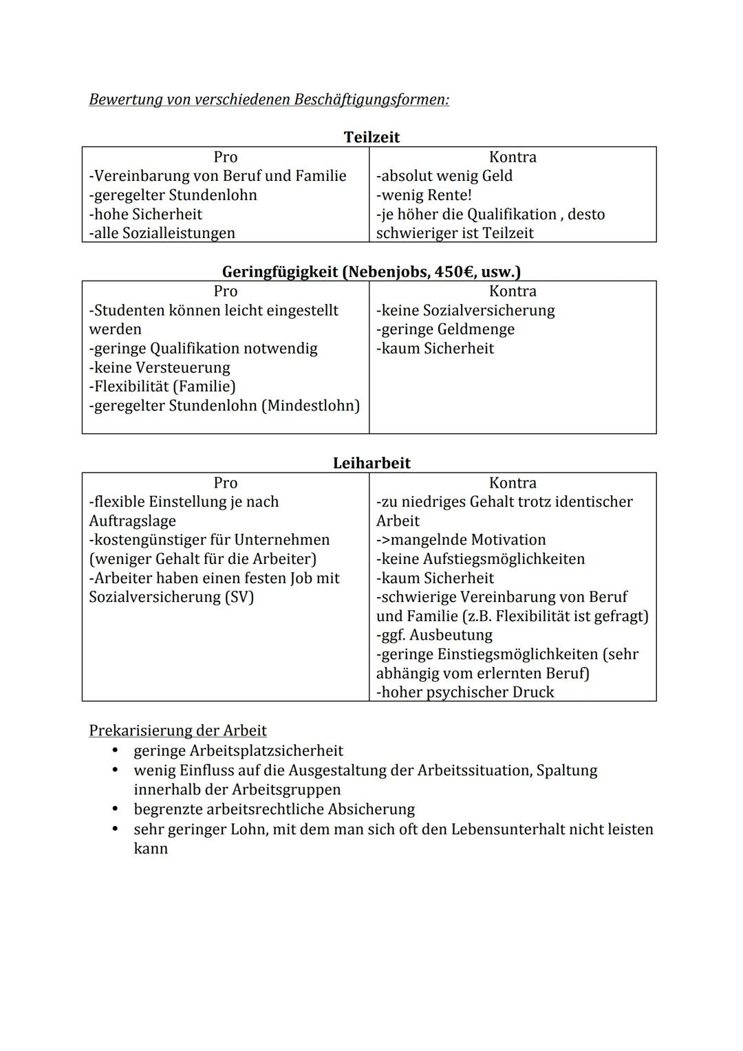 # Lernzettel Politikarbeit Nr.1 Kl.11

Thema: Abschied vom „Normalarbeitsverhältnis" Flexibilisierung der
Beschäftigungsverhältnisse in Deut