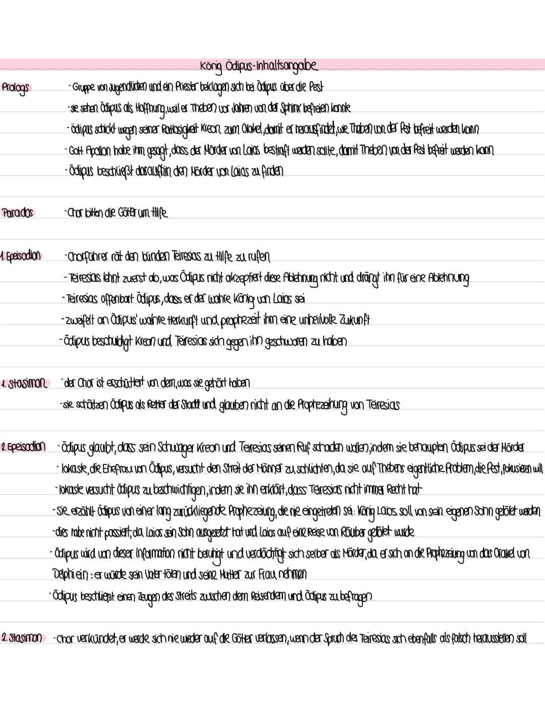 Prologs
Paradas
1. Epeisodion
König Ödipus-Inhaltsangabe
- Gruppe von Jugendlichen und ein Priester beklagen sich bei Ödipus über die Pest
-