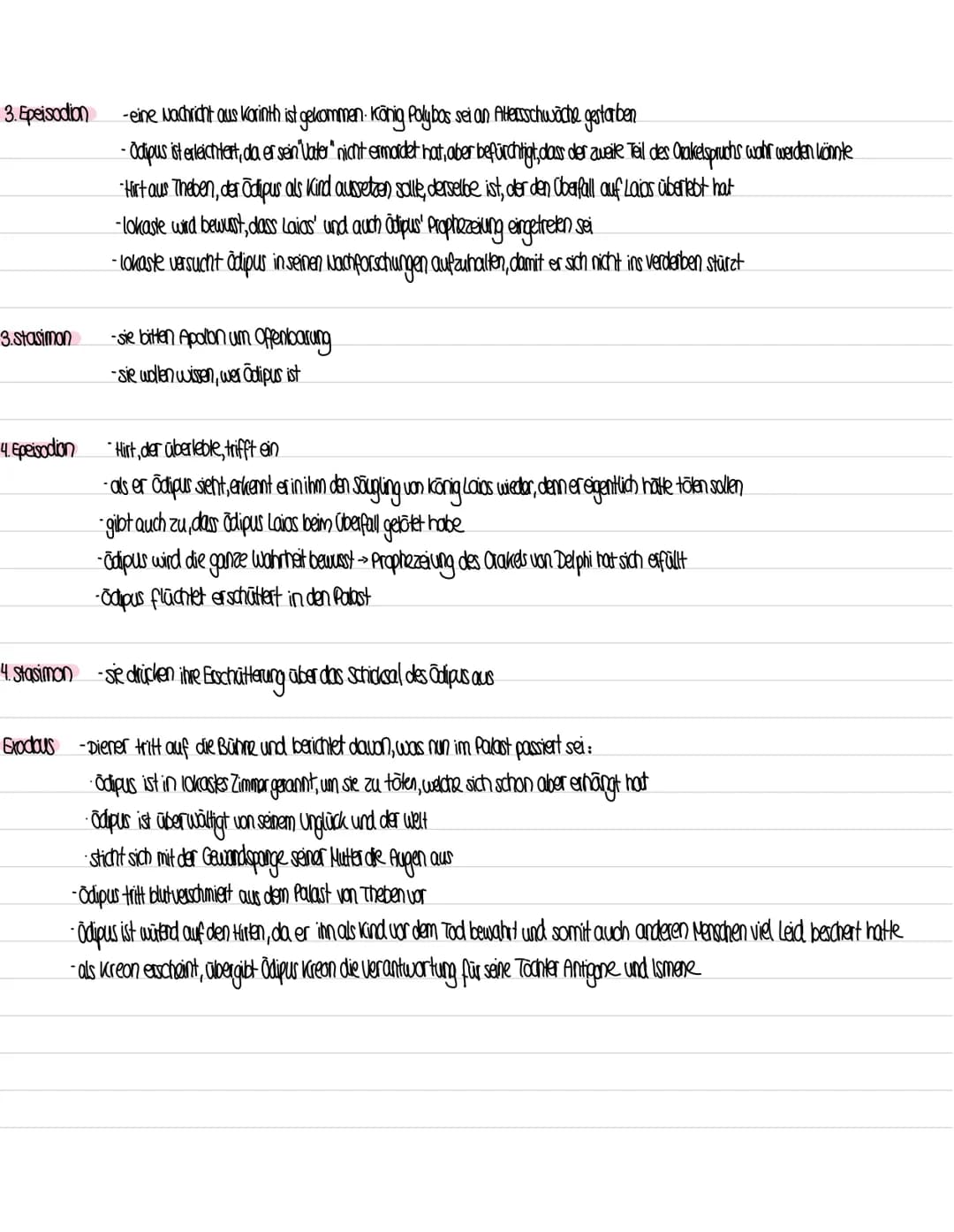 Prologs
Paradas
1. Epeisodion
König Ödipus-Inhaltsangabe
- Gruppe von Jugendlichen und ein Priester beklagen sich bei Ödipus über die Pest
-