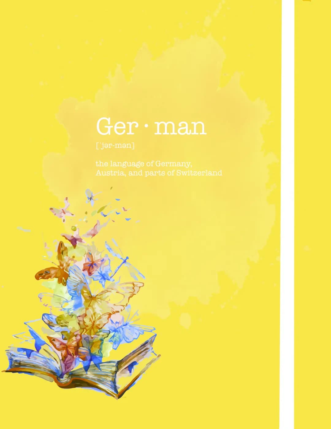German
['jer-mən]
the language of Germany,
Austria, and parts of Switzerland Journalistischer Text
1. Basissatz
-Textsorte, Titel, Autor, Qu