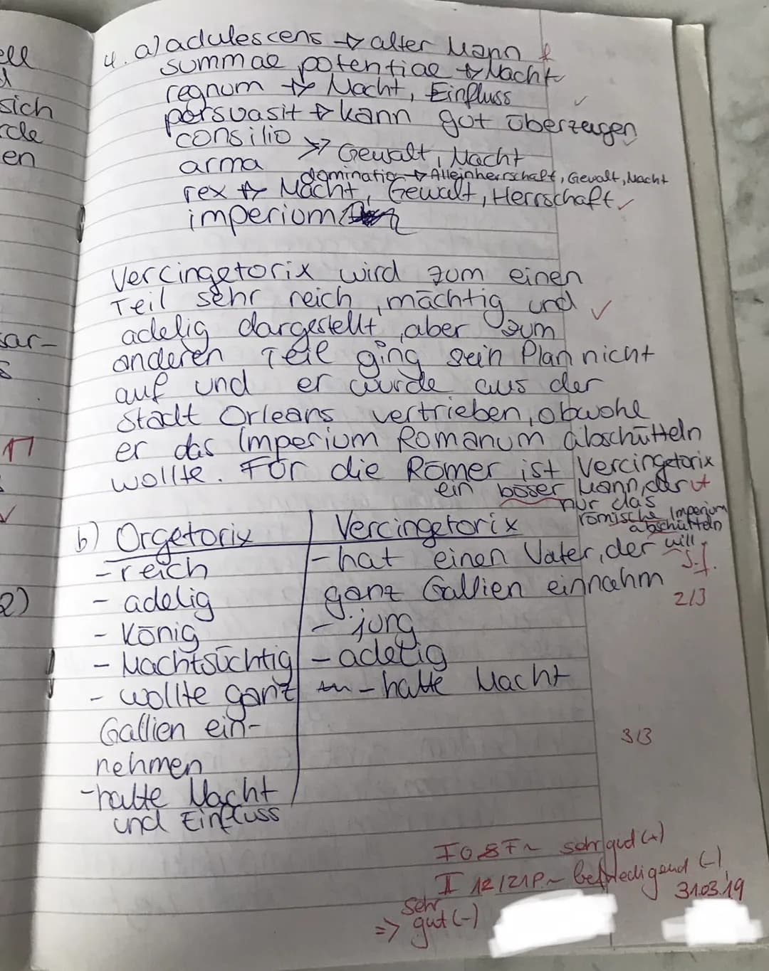 Klassenarbeit Nr. 1
Im Jahre 52 v. hat Cäsar alle freien gallischen Stämme unter die Herrschaft des römischen
Volkes gebracht. Dem jungen ad
