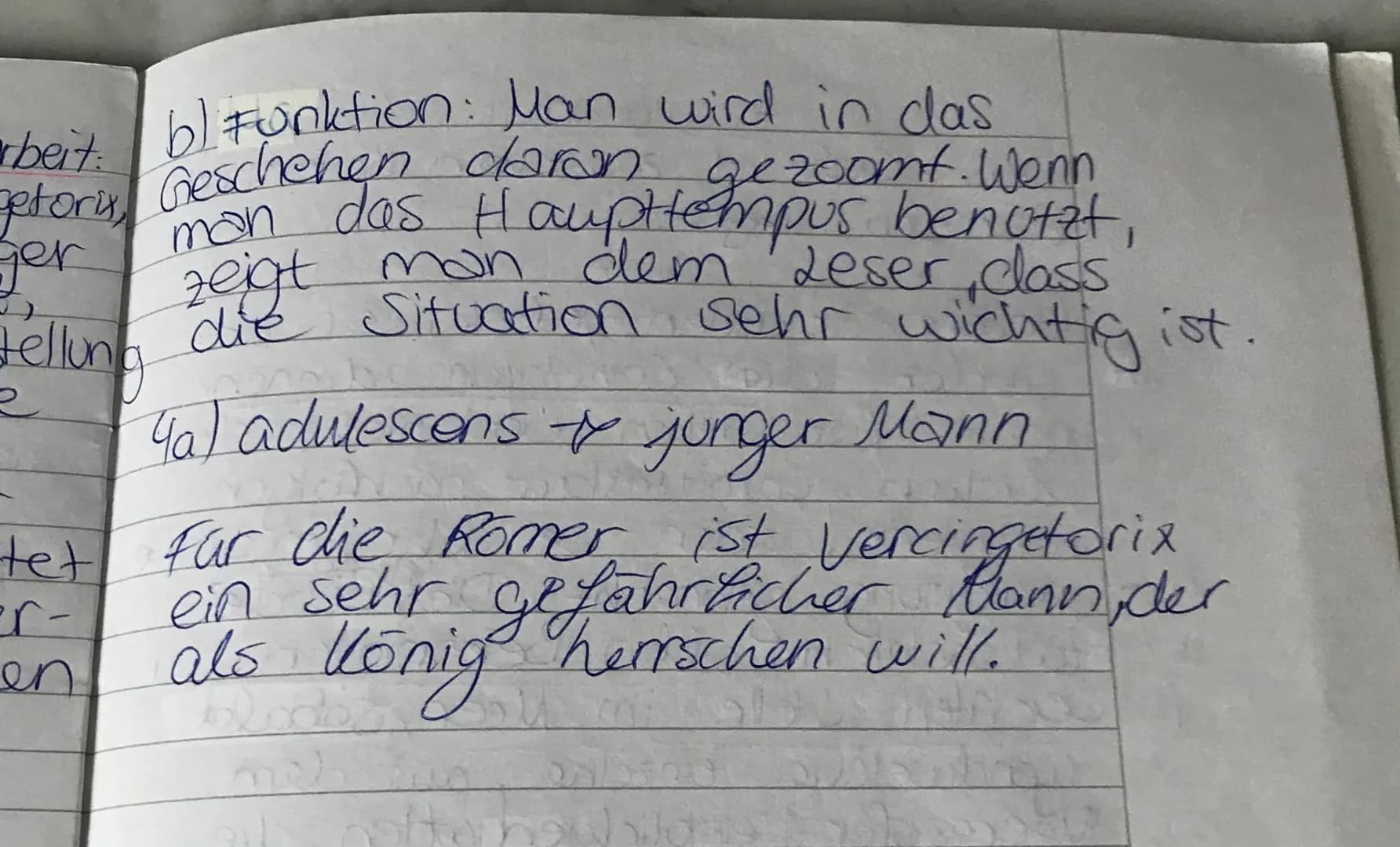 Klassenarbeit Nr. 1
Im Jahre 52 v. hat Cäsar alle freien gallischen Stämme unter die Herrschaft des römischen
Volkes gebracht. Dem jungen ad