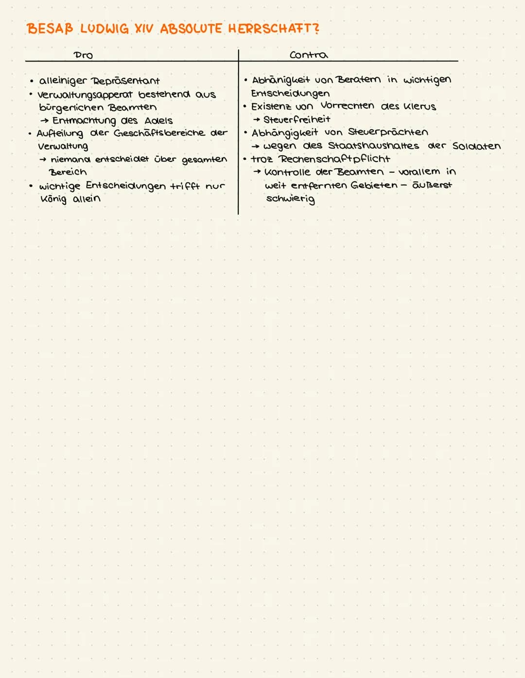 DEFINITION
Regierungsform - absolute Mornachie
→ ein Mensch hat absolute Kontrolle / Herrschaft
→ macht Gesetze für Staat ohne dass man kont