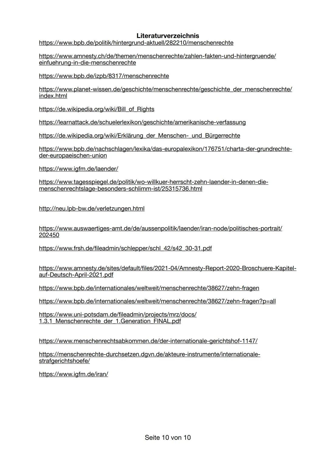 *Name der Schule*
Unterrichtsfach:
Fachlehrer/in:
Schüler/innen:
Abgabedatum:
Menschenrechte und
Menschenrechtsverletzungen weltweit
Seite 1