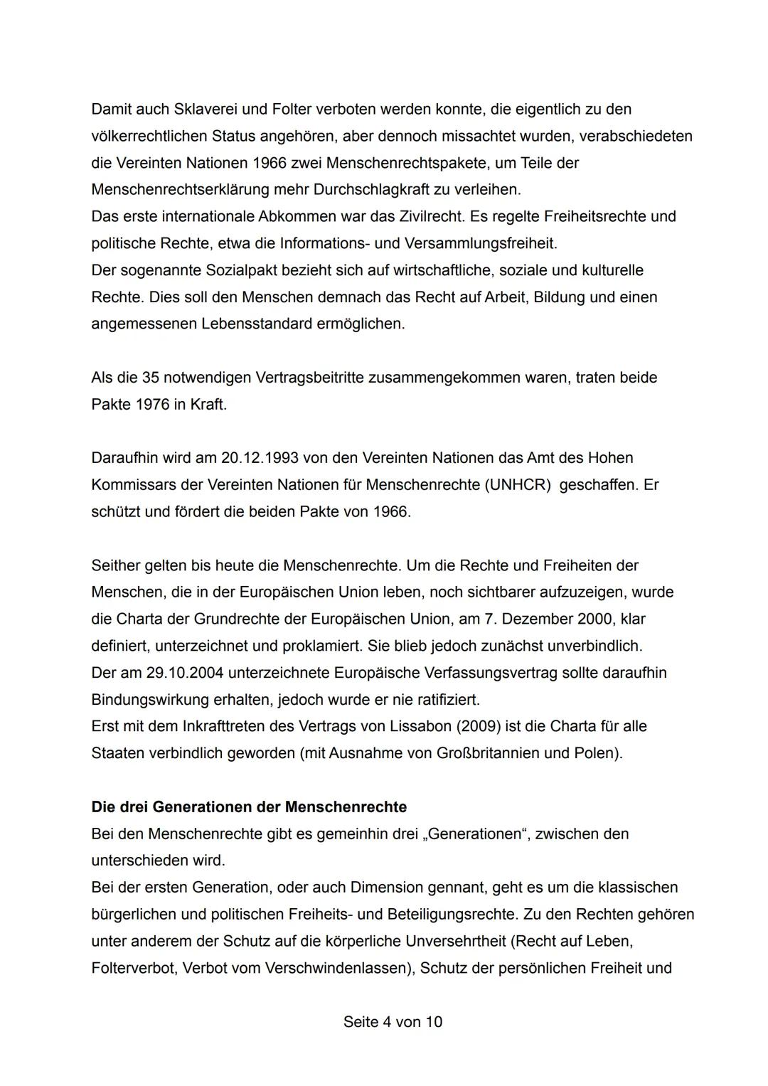 *Name der Schule*
Unterrichtsfach:
Fachlehrer/in:
Schüler/innen:
Abgabedatum:
Menschenrechte und
Menschenrechtsverletzungen weltweit
Seite 1