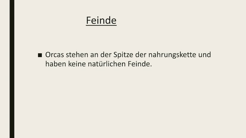 DIE ORCA Inhaltsverzeichnis
■ Gewicht/länge
Feinde
■Wie laut sie sind/wie tief sie tauchen
■ Wo sie leben/was sie essen
■ Schwangerschaft Ge