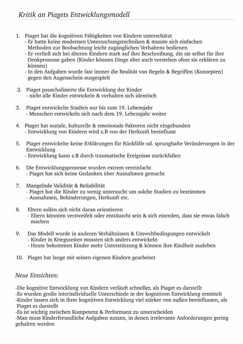 Piaget
-Kann durch seine Umwelt beeinflusst werden, indem er durch Kognitive Prozesse
(Wahrnehmung, Beobachtung etc) auf diese reagiert, sic