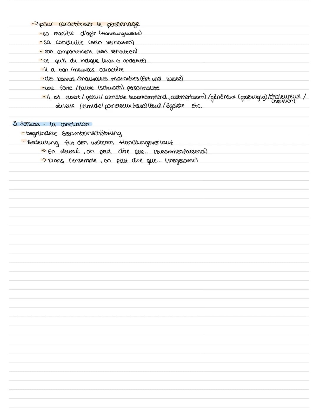 1. Ausgangstext richtig verstehen
Gesamtaussage verstehen.
- wichtige Dinge / Schlüsselwörter markieren.
L'examen
Einleitung - l'introductio