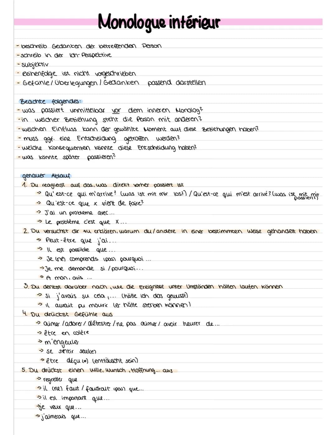 1. Ausgangstext richtig verstehen
Gesamtaussage verstehen.
- wichtige Dinge / Schlüsselwörter markieren.
L'examen
Einleitung - l'introductio