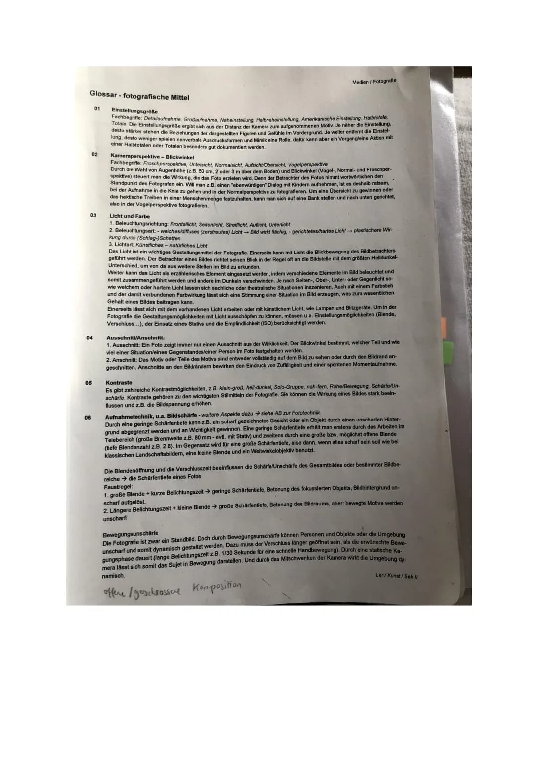 Aufbau einer Fotoanalyse
1. Einleitung: Künstler, Titel, Erscheinungsjahr, format, evtl. auch Breich der Fotografie
2. Inhaltsangabe
O Was s