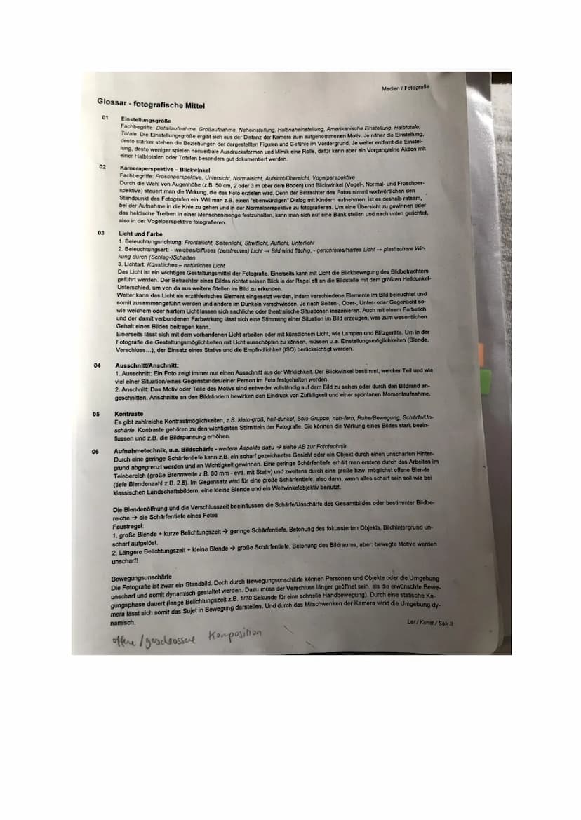 Aufbau einer Fotoanalyse
1. Einleitung: Künstler, Titel, Erscheinungsjahr, format, evtl. auch Breich der Fotografie
2. Inhaltsangabe
O Was s