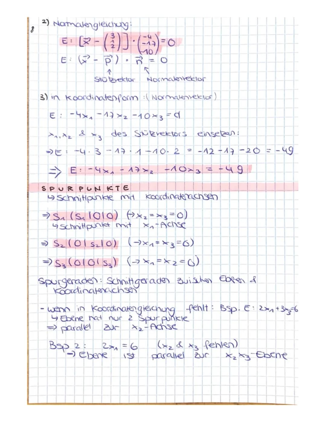- Geometrie im Raum -
a KOORDINATEN BESONDERER
Punkte auf x₁ Achse: P(p₁1010)
5x₂-Achse: P₂ (01P₂10)
6x3-Achse: P (0101ps)
Koordinaten ebene