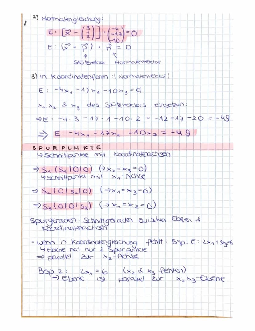 - Geometrie im Raum -
a KOORDINATEN BESONDERER
Punkte auf x₁ Achse: P(p₁1010)
5x₂-Achse: P₂ (01P₂10)
6x3-Achse: P (0101ps)
Koordinaten ebene