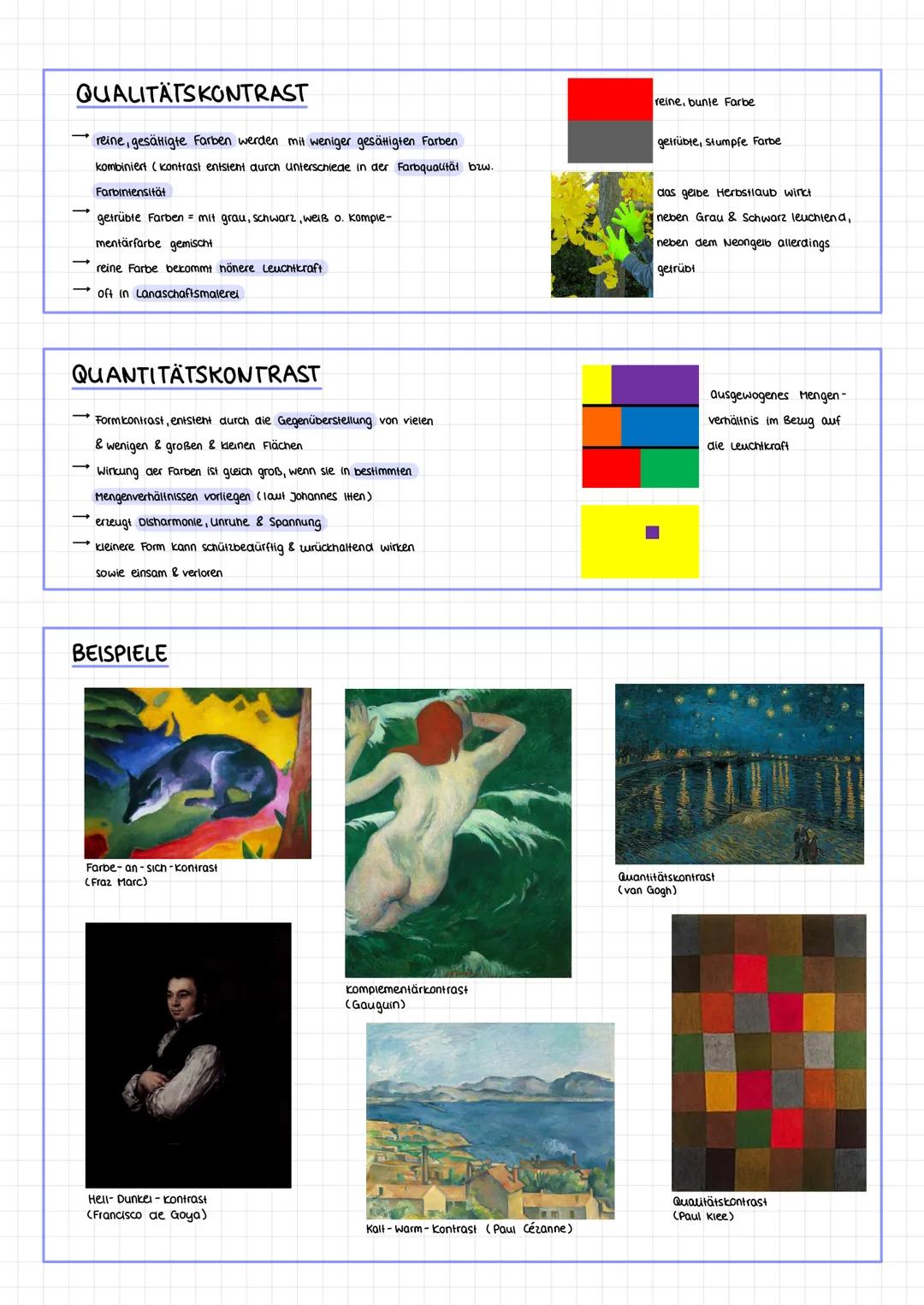 Farbkontraste

FARBE-ANSICH-KONTRAST
- bunt, auffällig & kräftig
- mindst. zwei reine Farben, die sich klar voneinander abheben.
- stärksie 