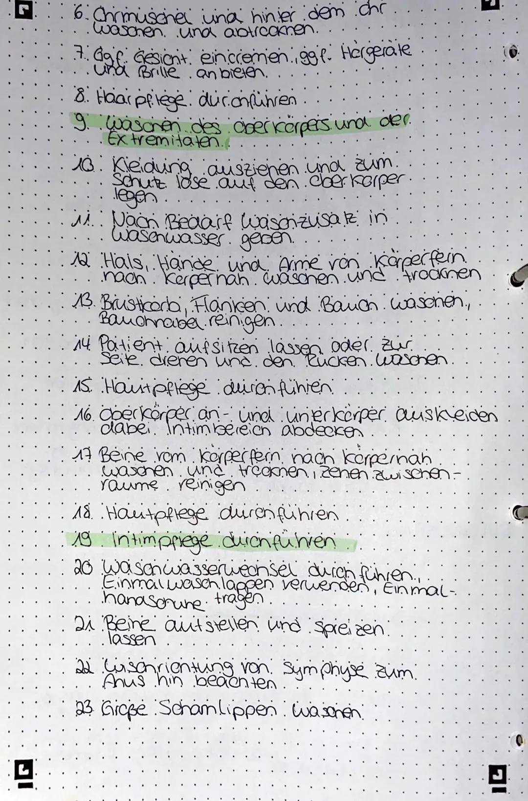 halt &
VORBEREITUNG
4
körperpflege
1. Besucher nach draußen bitten.
2. Patient uber die Maßnahmen informieren
Während der Durchführung dennb