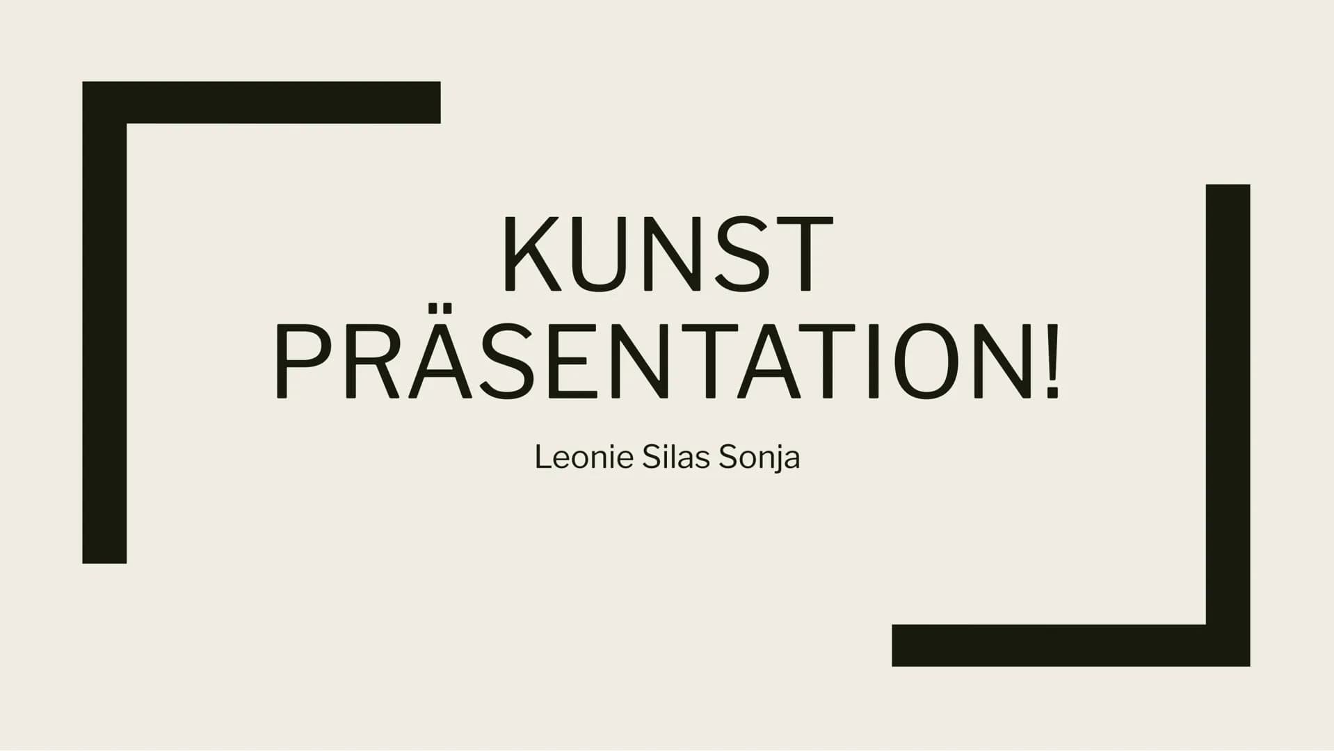 KUNST
PRÄSENTATION!
Leonie Silas Sonja 1. Beispiele Renaissance
2. Zeitliche Einordnung
Begriff/Herkunft
3. Darstellung
4. Künstler
Barock
I