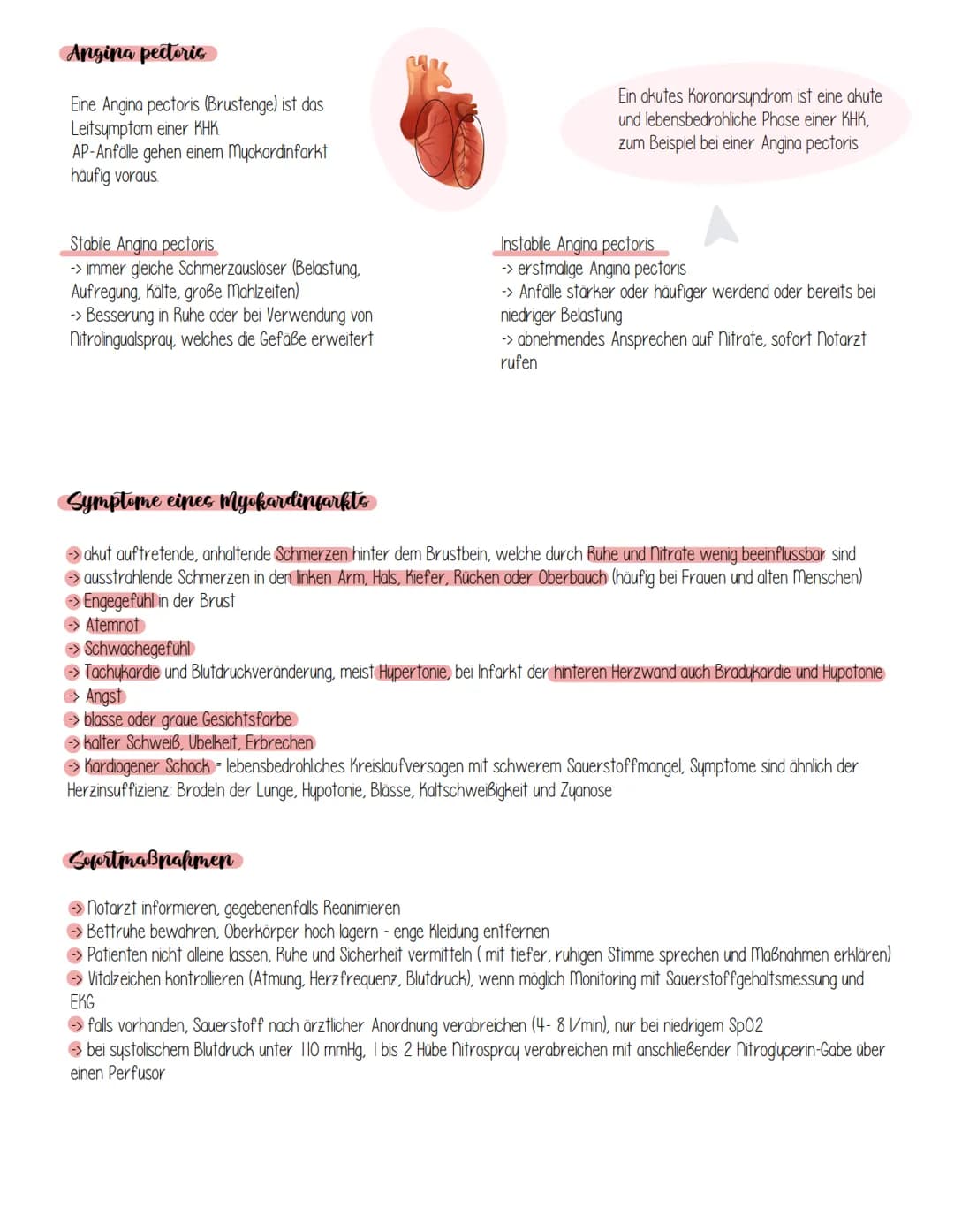 Was ist ein Herzinfarkt?
Herzinfarkt
Bei einem Herzinfarkt (Fachbegriff: Myokardinfarkt, myokard - Herzmuskel)
werden eines oder sogar mehre