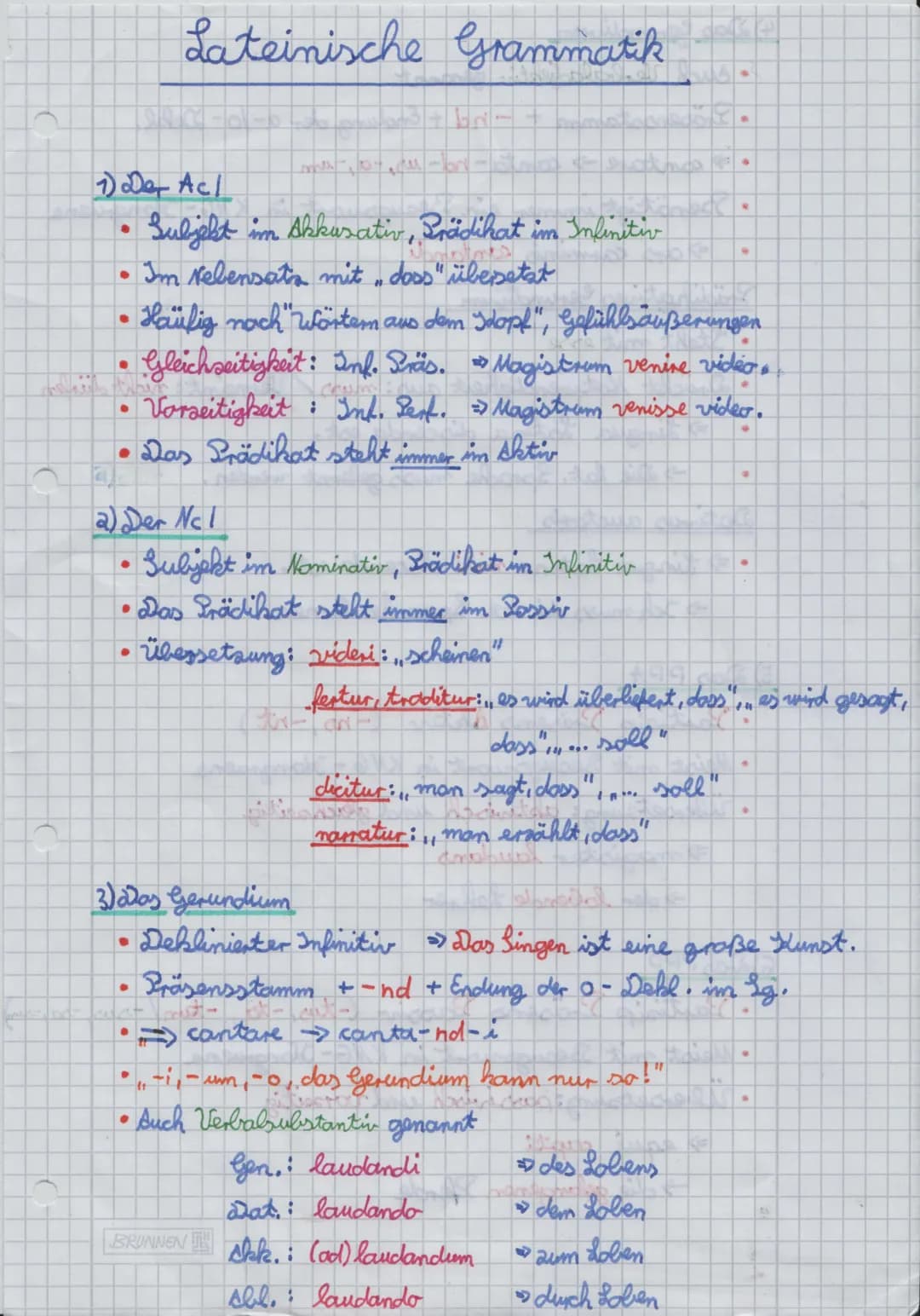 ●
●
1976
7) Der Acl
Subjekt im Akkusativ, Prädikat im Infinitiv
Im rebensats mit „doss" übesetat
• Haulig noch " Wörtem aus dem Shopf", Gefü