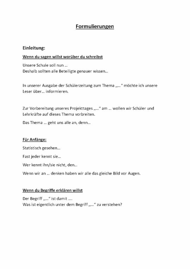 Know Formulierungshilfen für Informierenden Text thumbnail