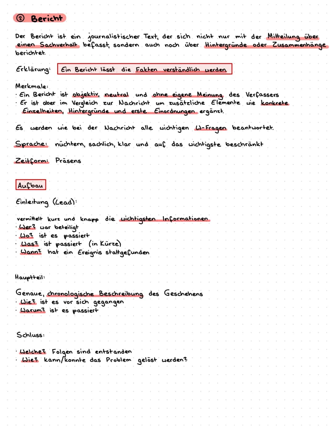Journalistische Textsorten,
Nachricht
Bei einer Nachricht wird der Sachverhalt
objektiver Weise mitgeteilt
Erläuterung: Eine Nachricht infor