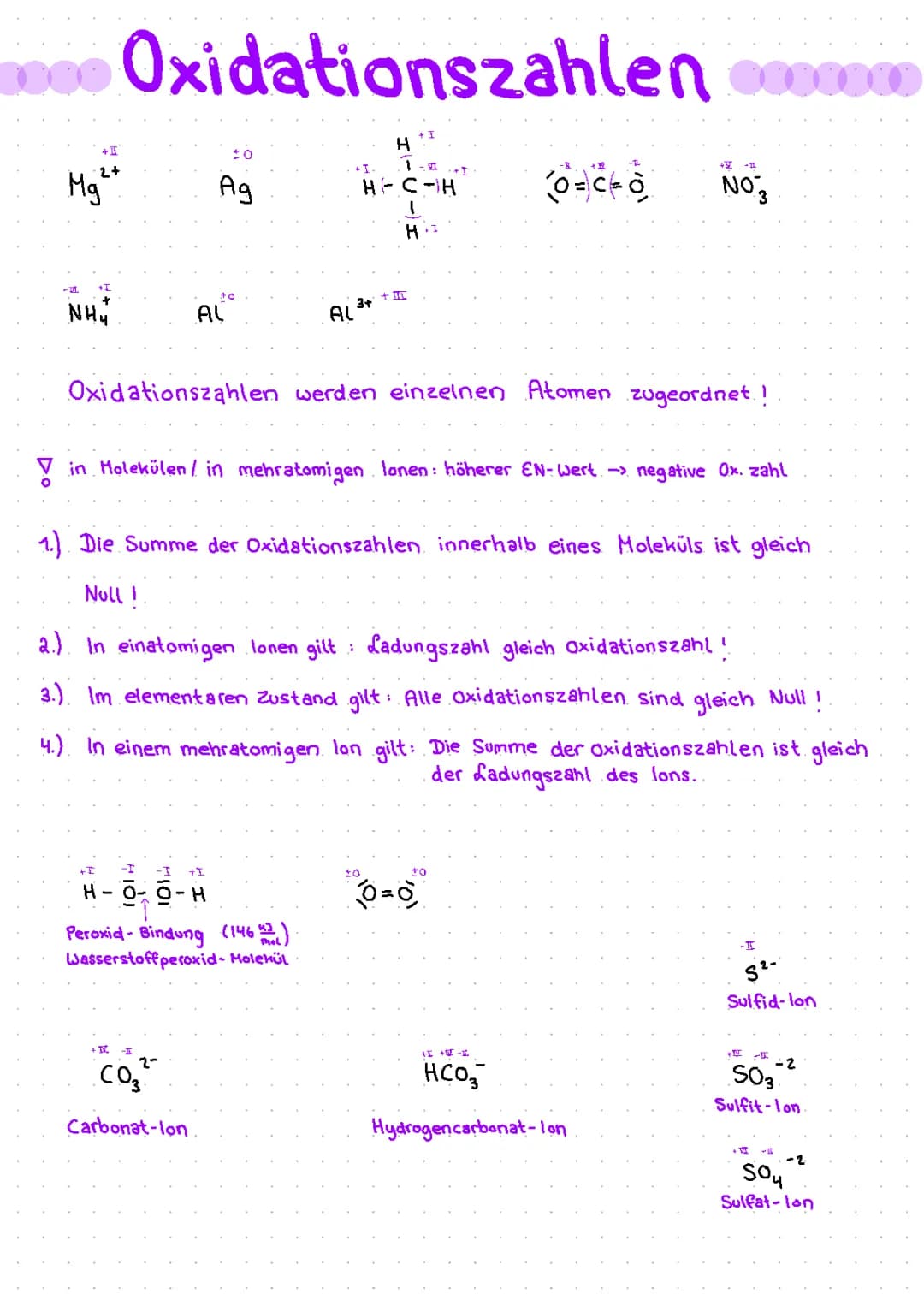 Oxidationszahlen