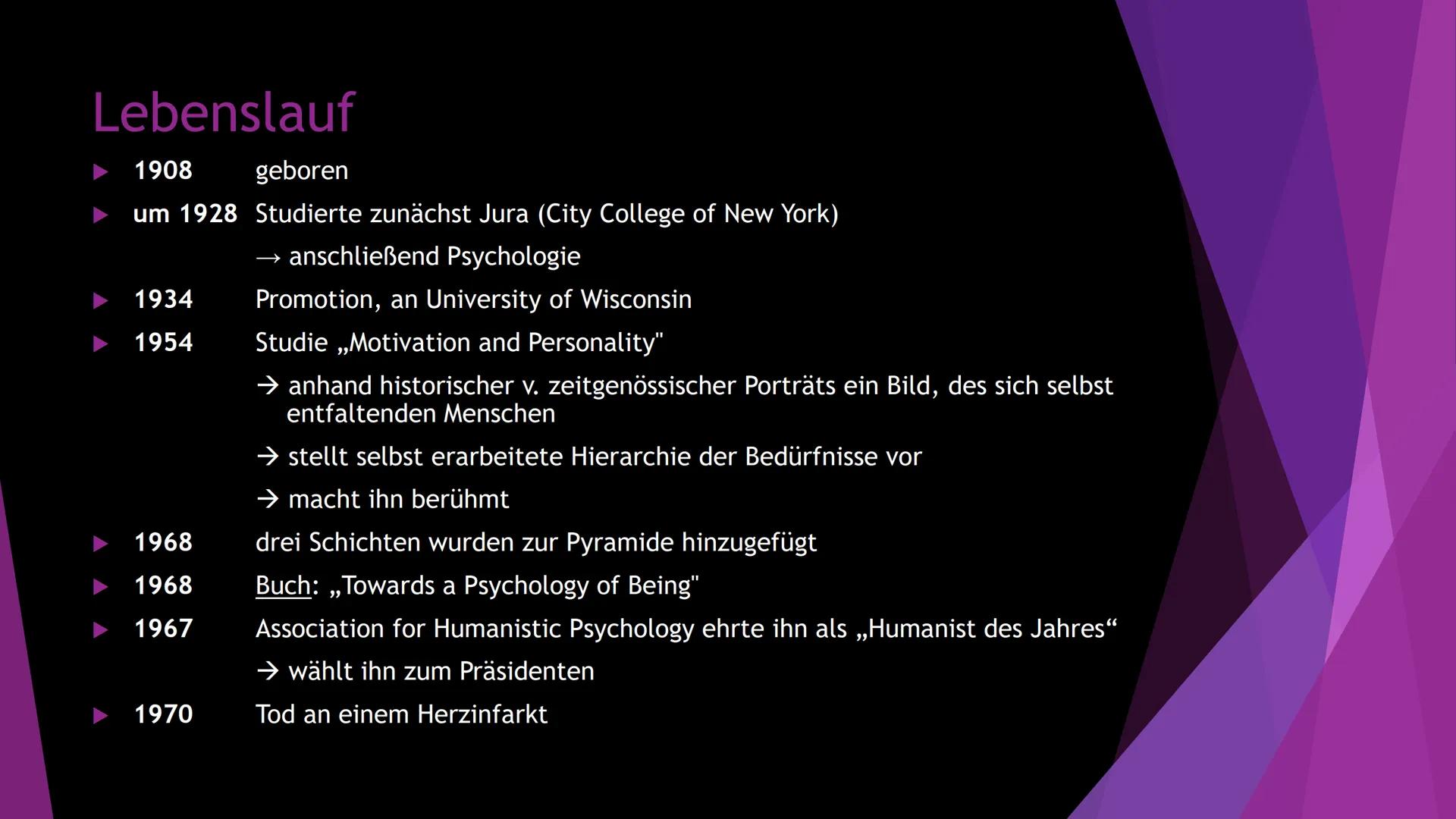 Humanistische
Psychologie
Die ,,dritte Kraft" der Psychologie →Die ,,dritte" Kraft der Psychologie
Entstehung:
Psychologie: Humanistische Ps