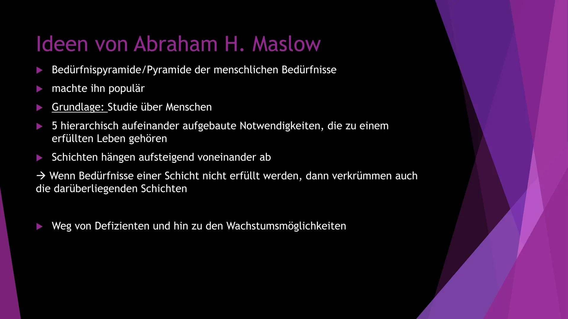 Humanistische
Psychologie
Die ,,dritte Kraft" der Psychologie →Die ,,dritte" Kraft der Psychologie
Entstehung:
Psychologie: Humanistische Ps