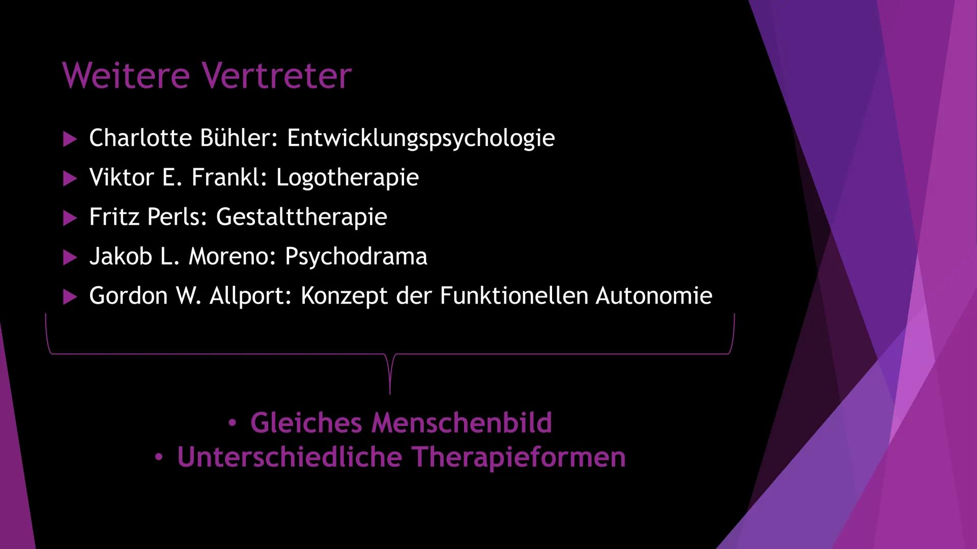 Humanistische
Psychologie
Die ,,dritte Kraft" der Psychologie →Die ,,dritte" Kraft der Psychologie
Entstehung:
Psychologie: Humanistische Ps