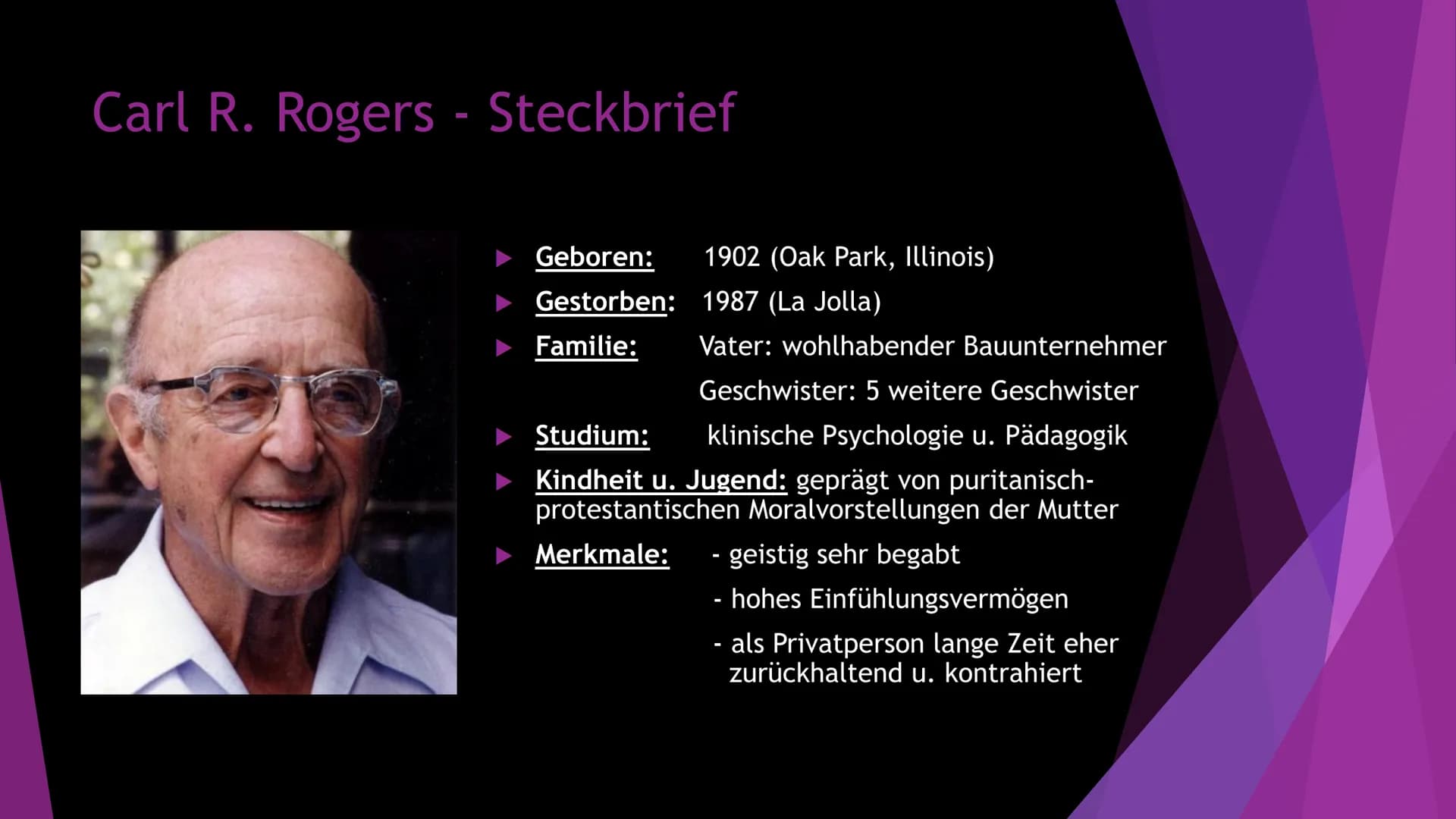 Humanistische
Psychologie
Die ,,dritte Kraft" der Psychologie →Die ,,dritte" Kraft der Psychologie
Entstehung:
Psychologie: Humanistische Ps