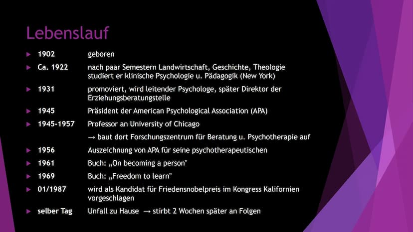 Humanistische
Psychologie
Die ,,dritte Kraft" der Psychologie →Die ,,dritte" Kraft der Psychologie
Entstehung:
Psychologie: Humanistische Ps
