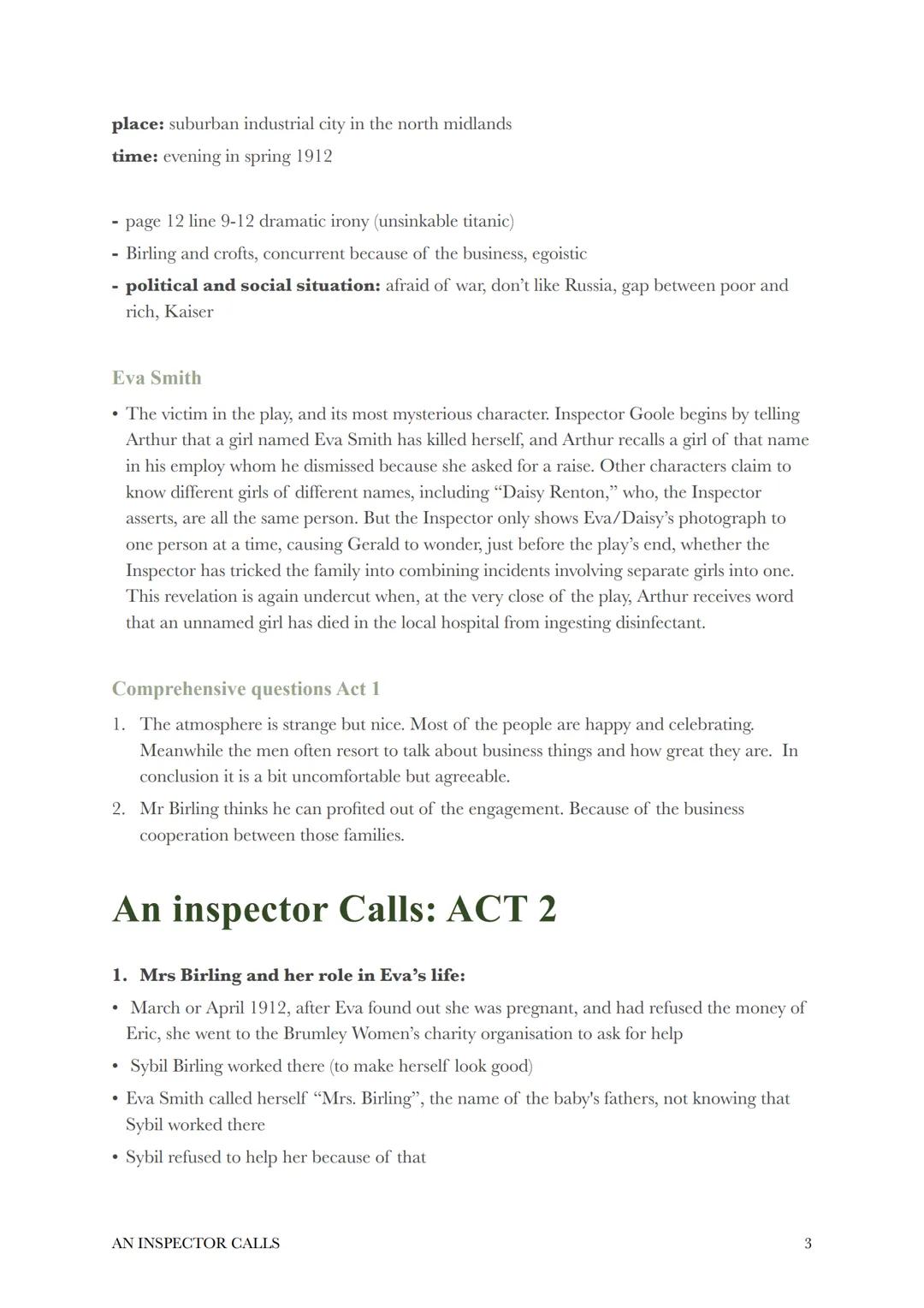 @diedamitlernzetteln
An inspector Calls: ACT 1
The author
John Boynton Priestley: born 1894 in Bradford / Yorkshire; studied modern history 