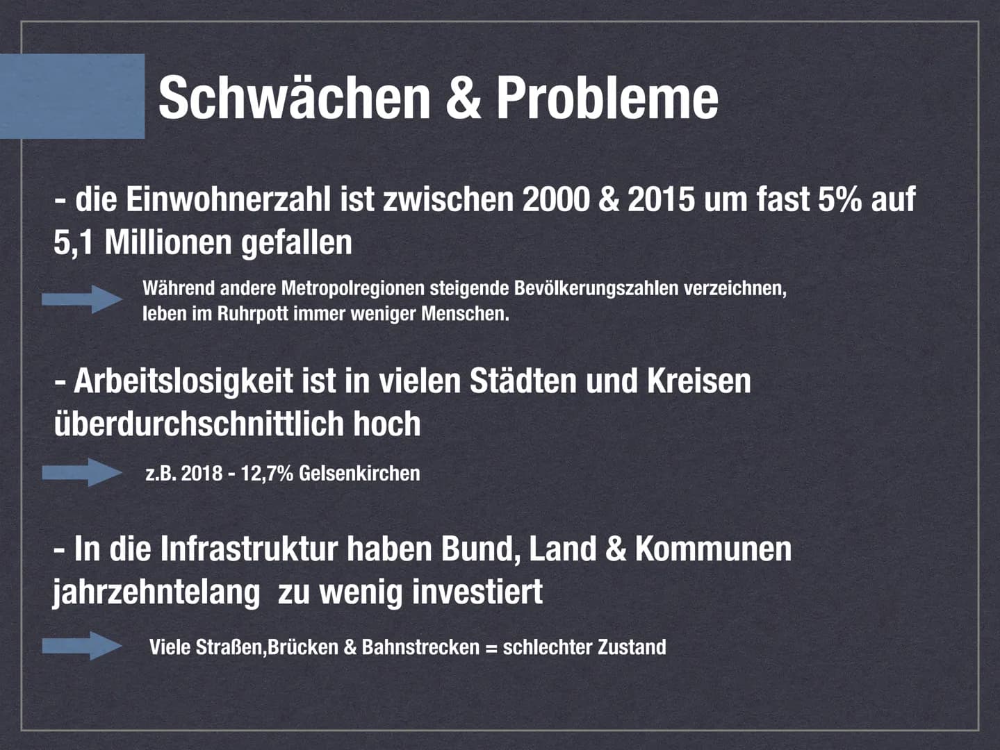 STRUKTURWANDEL IM
RUHRGEBIET ▬
I
INHALT
Lage des Ruhrgebiets
Strukturwandel - Definition
Wirtschaftssektoren
Überblick
Schwächen & Chancen L